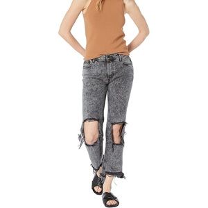 Free People Maggie Distressed Straight Leg Jeans